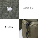 Bike Bag Bicycle Bike Saddle Rear Rack Bag for Grocery Shopping Cycling Trip Military green (with side pockets)