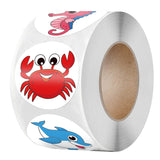 1000Pcs Round Marine Animals for Kids Teacher Reward Stickers School Supplies, Ocean Animals Incentive Roll Sticker Potty
