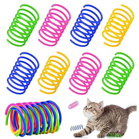 4 Pack Cat Spring Toys for Indoor Cats, Colorful & Durable Plastic Spring Coils Attract Cats to Swat, Bite, Hunt, Interactive Toys In Australia - Darrahopens