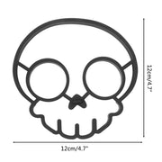 Funny Skeleton Head Breakfast Fried Egg, Silicone Non-Stick Egg Shaper Ring Creative Pancake Form Maker Cooking Tool DIY