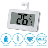 Refrigerator Thermometer Foldable Waterproof Large Thermometer with Digital LCD Screen for Refrigerator Cafe Basement Kitchen