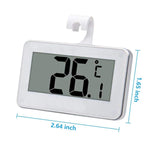 Refrigerator Thermometer Foldable Waterproof Large Thermometer with Digital LCD Screen for Refrigerator Cafe Basement Kitchen