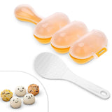Rice Ball Maker Mold with Rice Paddle - Sushi Maker Rice Ball Mold Rice Molds Rice Shaper Mold Sushi Mold Rice Baller Shaker