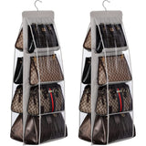 Handbag Hanging Purse Organizer for Closet, 8 Pocket Handbag Storage Organizer Hanger Oxford Cloth Closet Organizer for Family In Australia - Darrahopens