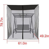 Swing Mosquito Netting, Mosquito Mesh Screen, Outdoor Rectangle with Zipper Opening and roof Waterproof Tent(155*125*200cm)