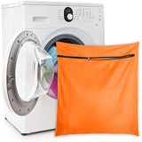 Pet Washing Bag Dog Cat Horse Hair Laundry Bag for Rug Sheet Boots Pets Laundry Helper 65x70cm Orange