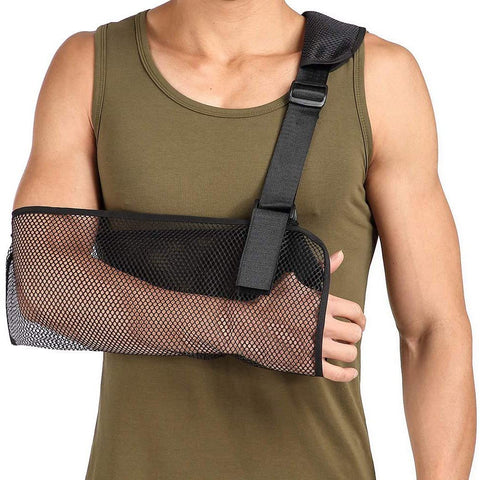 Arm Sling Medical Shoulder Immobilizer Thumb Support Rotator Cuff Wrist Brace Strap Lightweight Breathable Comfort