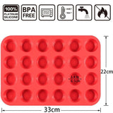 Silicone Mini Muffin Pan 24 Cups Mini Cupcake Pans, BPA Free Mini Muffin Tin for Baking Nonstick 1pcs In Australia - Darrahopens