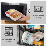 4 Pack Bento Lunch Box Compartment Wheat Straw Meal Prep Food Storage Containers Plastic, Microwave and Dishwasher Safe In Australia - Darrahopens