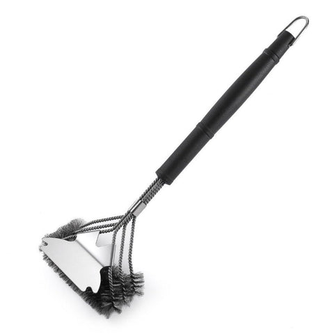 Grill Brushes Barbecue Scrapper Accessories Cleaning Brush Tools Outdoor Cleaner Stainless Steel Bristles Wire Kitchen Clean,Black