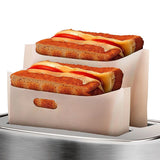 Toaster Bags, 10pcs Reusable Non-Stick Sandwich Toaster Bags Washable Heat Resistant Sandwich Bag Pockets for Grilled Cheese In Australia - Darrahopens
