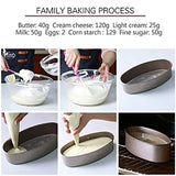 Baking Pan Cake Pan Non-Stick Cheesecake Pan Baking Mold Food Grade Carbon Steel Oval Shaped Bread Loaf Pan Bakeware Golden