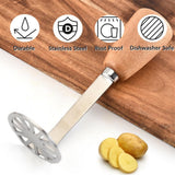 Potato Masher Mini Bean Masher Potatoes Masher with Wood Non Slip Handle,Stainless Steel Masher Kitchen Tool for Avocado In Australia - Darrahopens
