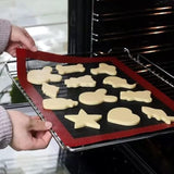 2 Pcs Perforated Silicone Fiberglass Mat for Baking Pastry, Cookies, Bread, Pizza, Multifunctional with Even Heat Distribution