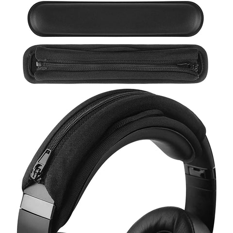 Leather Headband Pad Compatible with Headphones Replacement Band, Headset Head Cushion Cover Repair Part (Black) In Australia - Darrahopens