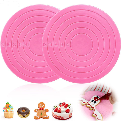 2Pcs Cake Decorating Turntable,5.5inch Rotating Cake Turntable, Turns Smoothly Revolving Cake Stand Cake Decorating Baking In Australia - Darrahopens
