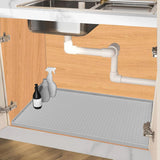 1 pcs Under Sink Mat 78.7*55.8in for Kitchen Waterproof, Silicone Under Sink Protector Mats, Light Grey In Australia - Darrahopens
