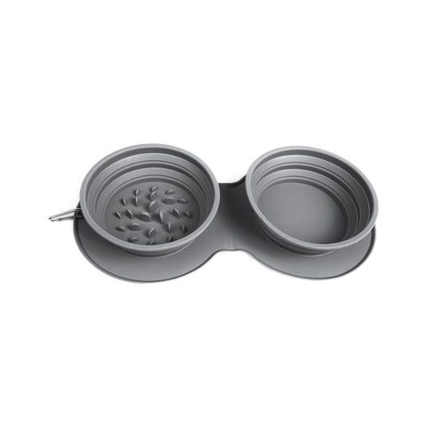 Dog Bowls, Foldable Silicone pet Travel Feeder, Choking and Spitting Proof, 2 Combination Dog and cat Food Bowls In Australia - Darrahopens