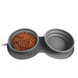 Dog Bowls, Foldable Silicone pet Travel Feeder, Choking and Spitting Proof, 2 Combination Dog and cat Food Bowls In Australia - Darrahopens