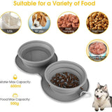 Dog Bowls, Foldable Silicone pet Travel Feeder, Choking and Spitting Proof, 2 Combination Dog and cat Food Bowls In Australia - Darrahopens