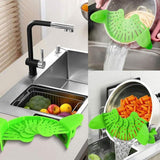 Pot Strainer Folding Snap On Silicone Strainer for Pots and Pans Heat Resistant Small Collapsible Strain Drainer Colander