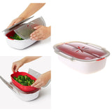 Microwave Microwave Vegetable with Lid PP Detachable Universal Container Healthy Food Cooker for Kitchen Pp Food for Cooking