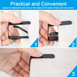 4 Pieces Tablecloth Clips, Tablecloth Holders, Stainless Steel Table Cover Clamps, Suitable for Parties, Picnics (Black) In Australia - Darrahopens