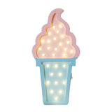 Ice cream Valentine Romance Atmosphere Light , Party Decoration Kids' Room Battery Operated LED Night Lights (Pink and Blue) In Australia - Darrahopens