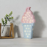 Ice cream Valentine Romance Atmosphere Light , Party Decoration Kids' Room Battery Operated LED Night Lights (Pink and Blue) In Australia - Darrahopens