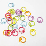 100PCS Metal Stitch Markers Helical-Shaped Crochet Markers Ring Multicolor Crochet Locking Markers (Multicolor) In Australia - Darrahopens