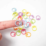 100PCS Metal Stitch Markers Helical-Shaped Crochet Markers Ring Multicolor Crochet Locking Markers (Multicolor) In Australia - Darrahopens