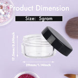 50 Count 5ML Sample Jars, Empty Cosmetic Containers with Lids, Small Makeup Travel Containers for Glitter, Lotion, Cream In Australia - Darrahopens