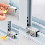 Window Locks, 4 Sets Sliding Security Window Lock with Key for Vertical & Horizontal Sliding Windows & Sliding Doors