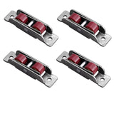 15.8mm Width Nylon Double Wheel Pulley,Sliding Door Window Pulley Double Wheel, Stainless Steel Shell Silver 4Pcs In Australia - Darrahopens