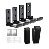 Foldable Coat Hooks 6pcs Black Wall Hooks for Hanging Towel No Rust Aluminum Folding Hooks for Hanging Wall (Black) In Australia - Darrahopens