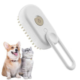 Cat Steam Brush,Rechargeable with Handle,Self-Cleaning Grooming Tool,for Cats and Dogs,3 In1 Cat Steamy Brush (white) In Australia - Darrahopens