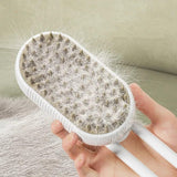 Cat Steam Brush,Rechargeable with Handle,Self-Cleaning Grooming Tool,for Cats and Dogs,3 In1 Cat Steamy Brush (white)