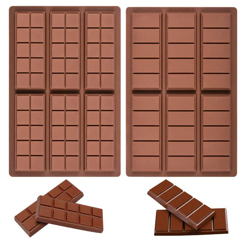 Chocolate Bar Molds - Silicone Break Apart Protein and Engery Bar Candy Chocolate Molds Pack of 2 food grade silicone