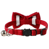 2 Pack Breakaway Cat Collars with Bell and Bowtie Comfortable Velvet Cat Collar with Cute Safety Buckle Adjustable Pet Collar In Australia - Darrahopens
