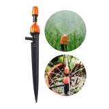 25pcs Drip Irrigation Emitters for 1/4" Irrigation Hose Accessories, Adjustable 360 Degree Water Flow Stake Drippers
