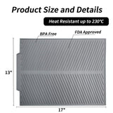 Silicone Dish Drying Mat for Multiple Usage, Easy Clean, Eco-Friendly Heat-resistant Silicone Mat 17" X 13" (Gray)