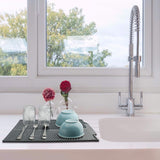 Silicone Dish Drying Mat for Multiple Usage, Easy Clean, Eco-Friendly Heat-resistant Silicone Mat 17" X 13" (Gray)