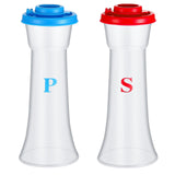 Set of 2 Plastic Salt and Pepper Shakers with Lids Large Moisture Proof Salt Shaker Pepper Container Hourglass Covered Salt In Australia - Darrahopens