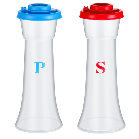 Set of 2 Plastic Salt and Pepper Shakers with Lids Large Moisture Proof Salt Shaker Pepper Container Hourglass Covered Salt In Australia - Darrahopens
