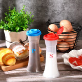 Set of 2 Plastic Salt and Pepper Shakers with Lids Large Moisture Proof Salt Shaker Pepper Container Hourglass Covered Salt