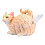 Cat Butt Tissue Holder - Orange Cat Square Tissue Box Cover- Cute Bathroom Accessories - Resin Tissue Dispenser