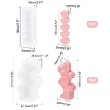 2 Style Heart Candle Silicone Mold 3D Stacking Hearts Shape Resin Casting Mold 3D Scattered Love Candle Mold for Chocolate Candy