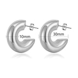 2 pairs Gold Hoop Earrings for Women Plated Chunky Gold Earrings Earrings Open Gold Hoops Hypoallergenic Lightweight Earrings In Australia - Darrahopens
