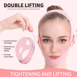 Reusable V-Band Face Mask, Chin V-Line Mask, V-Line Mask for Women, Comfortable and Breathable Adjustable V-Line Mask（Pink）
