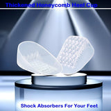 Heavy Duty Gel Heel Cups, Cushion Insert for Shock Absorption, Plantar Fasciitis, Disease and Heel Pain Relief (2 Pairs)